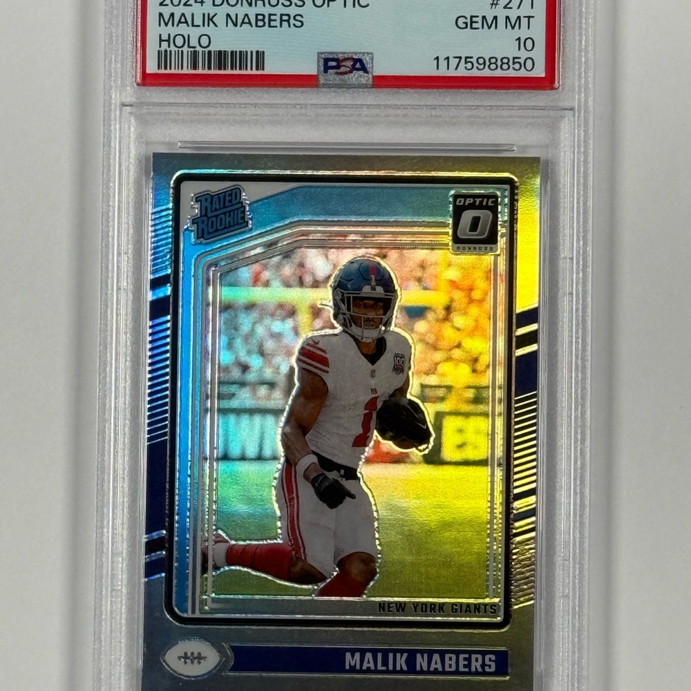 2024 Donruss Optic Rated Rookie Silver Holo Prizm 271 Malik Nabers PSA GEM MT 10